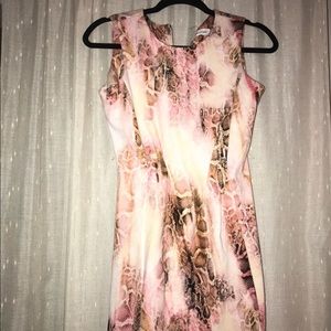 Pink Calvin Klein Floral Dress